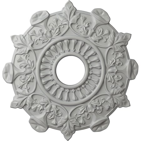 Preston Ceiling Medallion (Fits Canopies Up To 4), Hand-Painted Frost, 17 1/2OD X 4ID X 1P